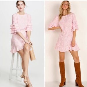 Faithfull the Brand Serafina Crepe Mini dress floral size 6 Medium